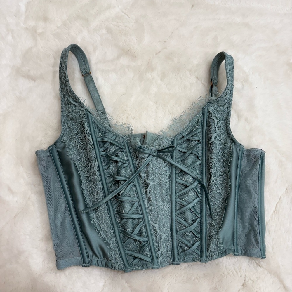 Victoria's Secret Teal Lace Corset